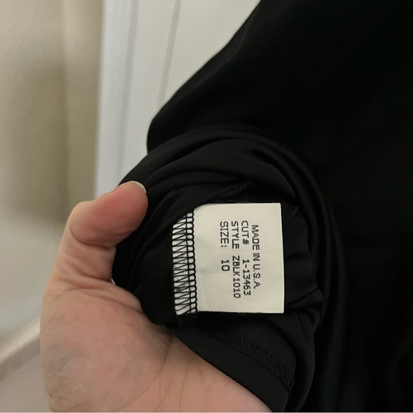 David Meister Vintage Asymmetrical Black Dress Halter Keyhole Tie 10 E - Picture 5 of 8